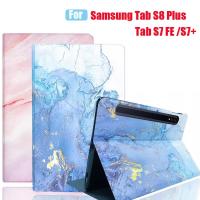 ราคา เคสแท็บเล็ตหนัง PU ฝาพับแม่เหล็ก ลายหินอ่อน สําหรับ Samsung Galaxy Tab S8 Plus Tab S7 FE S7+ A8 10.5 A7 Lite S7 FE (17611079857)