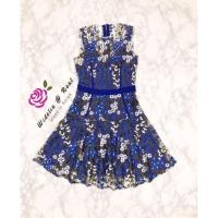 ราคา (S) พร้อมส่ง ชุดเดรสแขนกุดปักลายดอกสีน้ำเงินแสนสวยลายดอกปักแน่นมาก งานป้าย Widelia @ Real แท้ มือ1 ป้ายห้อย (22863940444)