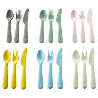 ราคา IKEA แท้ เซตชุดช้อนส้อมมีด 18 ชิ้น สีหวานวินเทจ (6041497153)