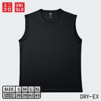 ราคา เสื้อยืดแขนกุด Uniqlo Dry-Ex - 09 Black (27361081848)