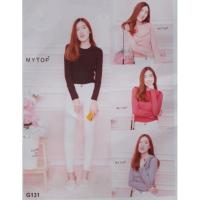 ราคา MY TOP เสื้อยืดแขนยาว คอกลม ระบายหน้า #สีดำ (5935818335)