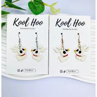 ราคา ✨ต่างหูดินปั้นรูป หมาซีโร่ อะไหล่ก้านต่างหูเป็นแบบ Nickel free สำหรับคนแพ้ง่าย ✨ (27413332302)