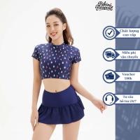 ราคา ODD ชุดว่ายน้ําผู้หญิง BIKINI PASSPORT ทรง Croptop แขนสั้น - สีลายไอศกรีม - BSV240_CK (25979574768)
