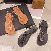 ราคา & รองเท้าแตะแฟชั่นแบบหูหนีบ สีพื้น 3 สี พร้อมสายรัดส้น (21348775700)