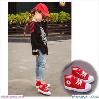 ราคา รองเท้าผ้าใบหุ้มข้อสไตล์ Converse สินค้าเด็กคุณภาพจาก IdeaKidShop (5712766865)