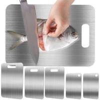 ราคา เขียงสแตนเลส เขียงสองด้าน ต้านเชื้อแบคทีเรีย โรคราน้ําค้าง-การพิสูจน์ นวดแป้งคณะกรรมการครัวเครื่องมือ (41603138695)