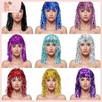 ราคา ส่องแสงฮาโลวีนฟอยล์โลหะที่มีสีสันพู่ฝนวิกผมผ้าไหมบทบาทเล่นแฟนซีวันเกิดปาร์ตี้วันหยุด Prop ตกแต่ง (27492782063)