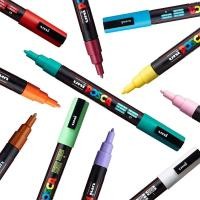 ราคา Uni marker pen PC-3M ปากกามาร์กเกอร์สีสูตรน้ํา Tag POP โปสเตอร์ปากกา Graffiti 0.9-1.3 มม. ภาพวาดนักเรียน ปากกามาร์กเกอร์วาดด้วยมือ (26637173314)