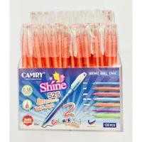 ราคา ปากกาลูกลื่น ฝากากเพชร CAMRY SHINE 525 สีแดง แพ็คละ 120 ด้าม (1143345659)