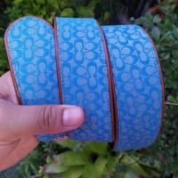 ราคา เข็มขัดผู้ชาย/หญิง Belt สีฟ้า แบรนด์ Coach Vintage Y2Kของแท้ เอว 25-36นิ้ว (1564343379)
