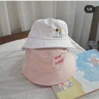ราคา หมวกบักเก็ต สีขาว ปักลายน่ารัก (มือ2) (1263823693)