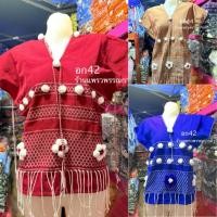 ราคา เสื้อกะเหรี่ยง ลายดอกไม้ สีสด สวย มี3สี พร้อมส่ง (28589956198)