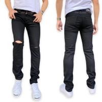 ราคา TPPJEANS Skinny Jenas Black กางเกงยีนส์ชายสีดำ ขาดเข่า งานตัดเย็บอย่าง ดียีนส์ยืดสวมใส่สบาย Size 28-36 รับชำระปลายทาง (16224876061)