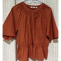 ราคา A48เสื้อผ้าฝ้ายสีส้มอิฐ (23984599779)