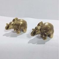 ราคา ช้าง นำโชค ทองเหลือง จิ๋ว 1 คู่ 2ซม. ช้าง เสริมดวง โชคลาภ 2 ซม. ช้าง Inspire Elephant Jewelry Miniature Figurines (8517597974)