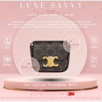 ราคา ฟิล์มกันรอย สติ๊กเกอร์กันรอย อย่างดีที่สุด ยืดหยุ่นสูง คุณภาพเยี่ยมจาก 3M สำหรับรุ่น Celine TRIOMPHE Mini+เผื่อเสีย (23458492223)