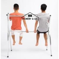 ราคา Homeby ขยายและไม้แขวนเสื้อสแตนเลสพับได้ X Type Drying Rack / Penyidai Baju / Ampaian Jemuran Rak Baj (46254619864)