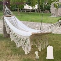 ราคา FALLFORBEAUTY เปลญวน Double Deluxe ขนาดใหญ่พร้อมพู่ทอ เปลญวน 2 คน โรแมนติก Boho สไตล์หนาพักผ่อนผ้าใบแกว่งเก้าอี้ห้องนอน (45555836006)