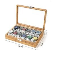 ราคา กล่องนาฬิกา 12 เรือน ไม้ไผ่+ในผ้าฟล็อค กล่องใส่นาฬิกา Watch Box กล่องเก็บนาฬิกา (24872286177)