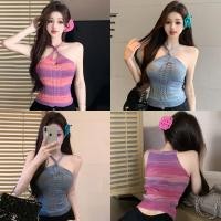ราคา Maryเสื้อสายเดี่ยว ไหมพรม เข้ารูป ผ้านิ่ม ลายไล่สีพาสเทล คล้องคอ เสื้อแขนกุด ทรงสวย ใส่สบาย สไตล์เกาหลี✨#M1145 (25993893940)