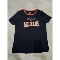 ราคา เสื้อยืด MC JEANS แท้ สีกลมแต่งคอกลมสีส้ม (28389236436)