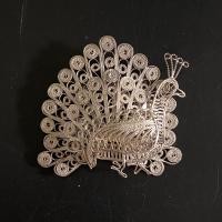 ราคา เข็มกลัดกะไหล่เงินลายฉลุงานเก่าโบราณ (18792479744)