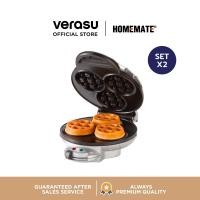 ราคา HOMEMATE เซตเครื่องอบวาฟเฟิลมินิ 3 หลุม 2 ชิ้น G25-SET115B21 (25842307408)
