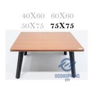 ราคา โต๊ะญี่ปุ่น โต๊ะพับอเนกประสงค์ 75x75 ซม. ประหยัดเนื้อที่ ใช้งานได้หลากหลาย oo99 (3616006764)