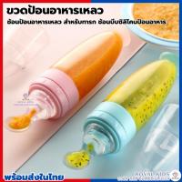 ราคา ขวดป้อนอาหารเหลว ช้อนป้อนอาหาร ทารก ซิลิโคนบีบ ป้อนอาหาร ช้อนซิลิโคน (21378132162)