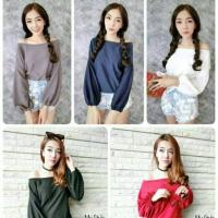 ราคา เสื้อปาดไหล่ แขนพอง ผ้าแมงโก้ (183461755)