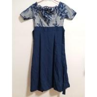 ราคา เดรสยาว ปาดไหล่ สีน้ำเงิน (3331647138)