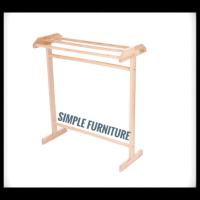 ราคา ราวตากผ้าไม้ยางพารา 4 เส้น สีธรรมชาติ (1418061874)