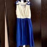 ราคา เดรสยาวสีน้ำเงินขาว ผ้าชีฟอง (1929553295)