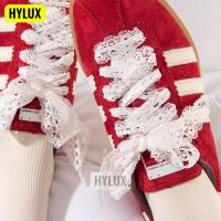 ราคา เชือกผูกรองเท้าลูกไม้สีขาวน่ารักสไตล์เกาหลี HYLUX แฟชั่นรองเท้าผ้าใบตกแต่ง (43768902811)