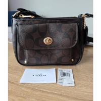 ราคา COACH F31454 Sadie Crossbody In Signature Canvas มือ2 ของแท้ (24066426118)