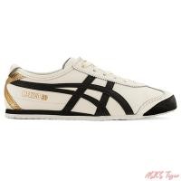 ราคา TiGER Onitsuka Mexico 66 รองเท้าผู้ชาย Vintage casual หนังแฟชั่น Classics รองเท้าผ้าใบสําหรับผู้ชายและผู้หญิง Beige สีขาวสีดําทอง 1183B493-100 (58005826238)