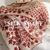 ราคา {The Job of Camellia} Elegant Celestial Yarn Silk Scarf Female Spring Summer Multifunctional Mulberry Silk Scarf Decorative Scarf (44604445754)