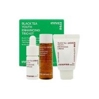 ราคา Innisfree Black Tea Youth Enhancing Trio Kit (Ampoule 7ml, Treatment Essence 25ml, Cream 15ml) (24428562110)