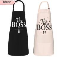 ราคา BAG The Boss Apron, Bib Style Waterproof The Real Boss Apron, Fashion Oil Proof โพลีเอสเตอร์ Cotton Chef Apron Painting (50105818983)