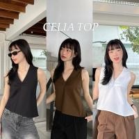 ราคา CELIA TOP - เสื้อแขนกุดดีเทลคอวี ผ่าข้าง2ฝั่ง ปลายเฉียง (nita.bkk) (26324873420)