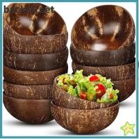 ราคา BACKSTAGEREETDV ชามสลัด, ชามมะพร้าวแบบใช้ซ้ําได้ไม้, พร้อมช้อนกะลามะพร้าว จานเสิร์ฟธรรมชาติอาหารเช้า (57805547417)