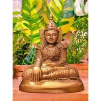ราคา พระมหามัยมุนี มะฮะเมียะมุนิ ศิลปะพม่า สีทองเก่า กว้าง 7 นิ้ว สูง 10 นิ้ว (PPK180537) (27429439542)