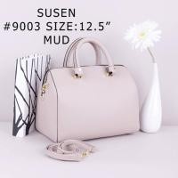 ราคา Susen 12inch สีขาวโคลนทรงหมอน หนังpu อย่างดี ซับในทั้งใบ แบรนด์จากดูไบ (948516265)