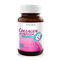ราคา Vistra Collagen Di Peptide + Vitamin C dipeptide ( Di Peptide ) // Pure collagen dipeptide 30 เม็ด (28855655252)