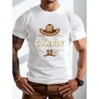 ราคา ทีเชิ้ตกราฟิกคาวบอยตะวันตกสำหรับผู้ชาย - ดีไซน์ "นี่คือชุดคาวบอยของฉัน" พร้อมหมวกคาวบอย เสื้อยืดแขนสั้นสบายๆ (46055637956)