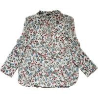 ราคา เสื้อเชิ้ต สีขาว ลายดอกไม้สีแดง (16399694297)