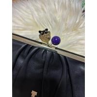 ราคา กระเป๋าสตางค์ anna sui wallet in the basket design หนัง สีดำ ตกแต่งวินเทจ มีเอกลักษณ์ (27678330048)