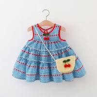 ราคา ชุดเดรสสําหรับเด็กทารกหัวใจสีแดงชุดเดรสลายสก๊อตสีฟ้าส่งถุงเชอร์รี่ของขวัญวันเกิดเด็ก (27454405638)