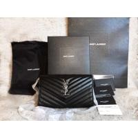 ราคา New ysl woc9 wallet on chain 9” ปี 19 สีดำ อะไหร่เงิน (2403330705)