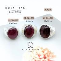 ราคา แหวนเงินแท้ 92.5% หัวทับทิมแท้ แหวนหัวมอญ หัวทับทิมสวยมากค่ะ (47704053666)